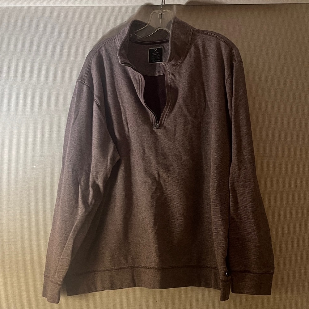 Men's Denver Hayes Brown Half-Zip Sweater
